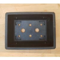 Pot rectangulaire plastique 17x12.5x5.5 cm noir – Image 2
